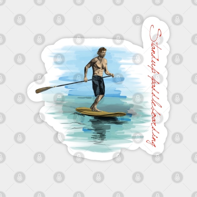 Standup paddleboarding Sticker by sibosssr